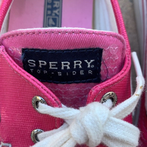 💚Sperry Top-Sider Bahama Pink Sequin Boat Shoe Sz 7 - Picture 5 of 10